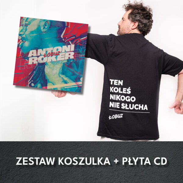 ZESTAW T-Shirt Antoni Roker + płyta CD "Łobuz" 33 Records